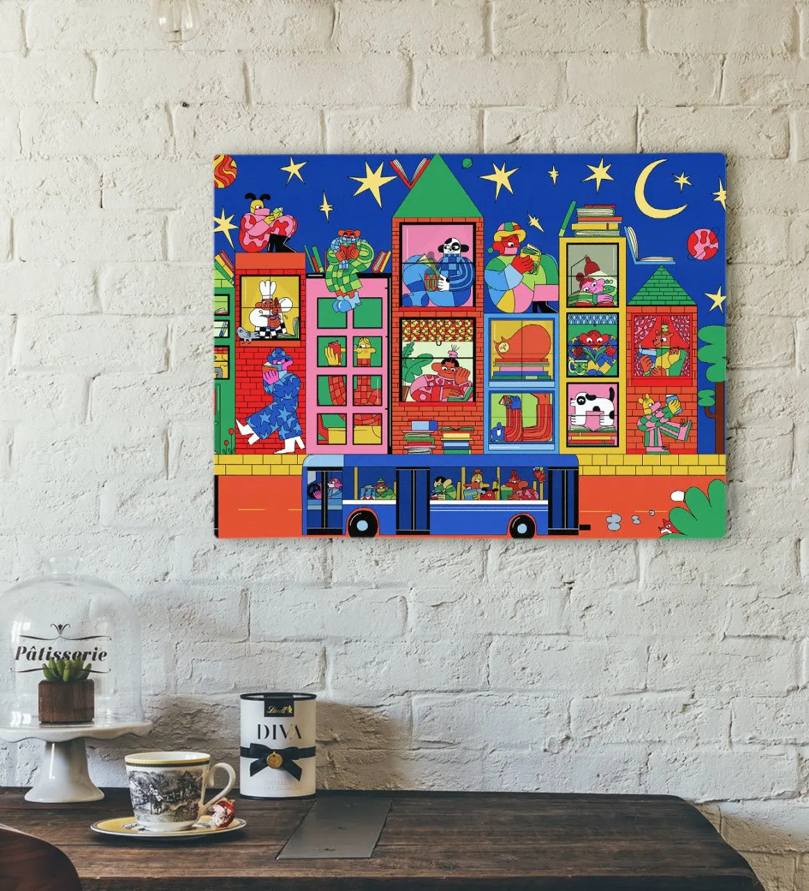 

BK Подарочный Современный абстрактный дизайн холст стол 30x50 см-25