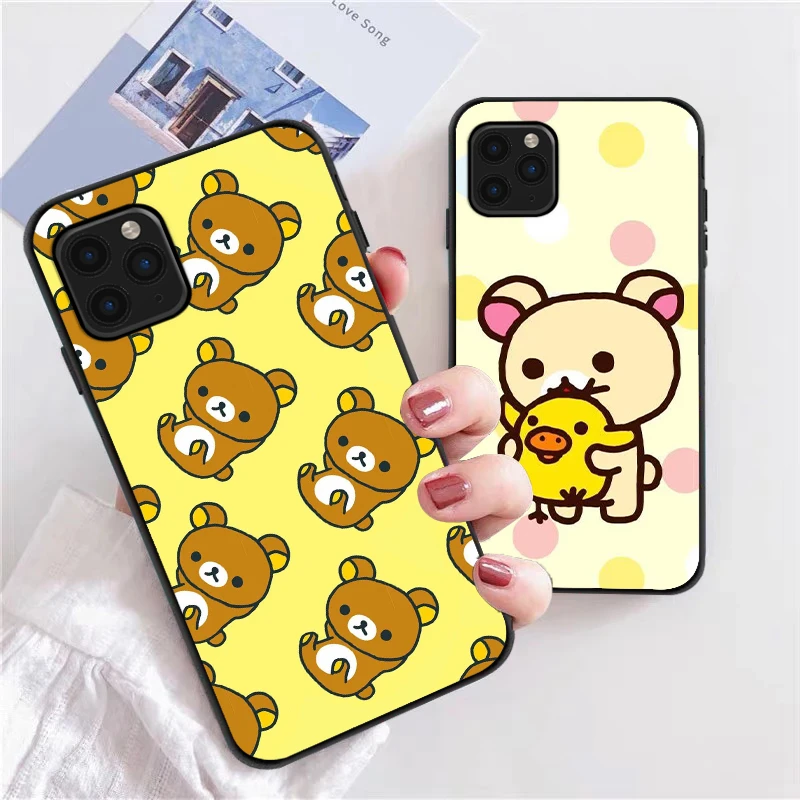 

Cartoon Cute Bear Mobile Matte Phone Case 2021For iPhone 12 13 Mini 1112 13 Pro Max X XR XS Max 7 8 6s Plus SE 2020