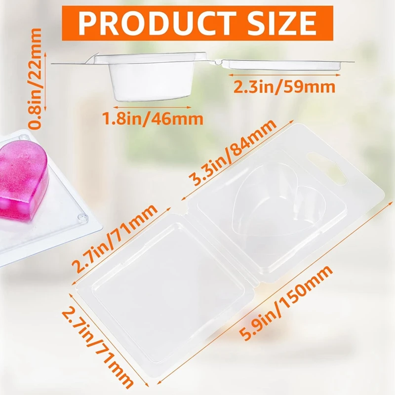 150 упаковок контейнер для расплава воска 1 3 унций пластиковый набор прозрачный