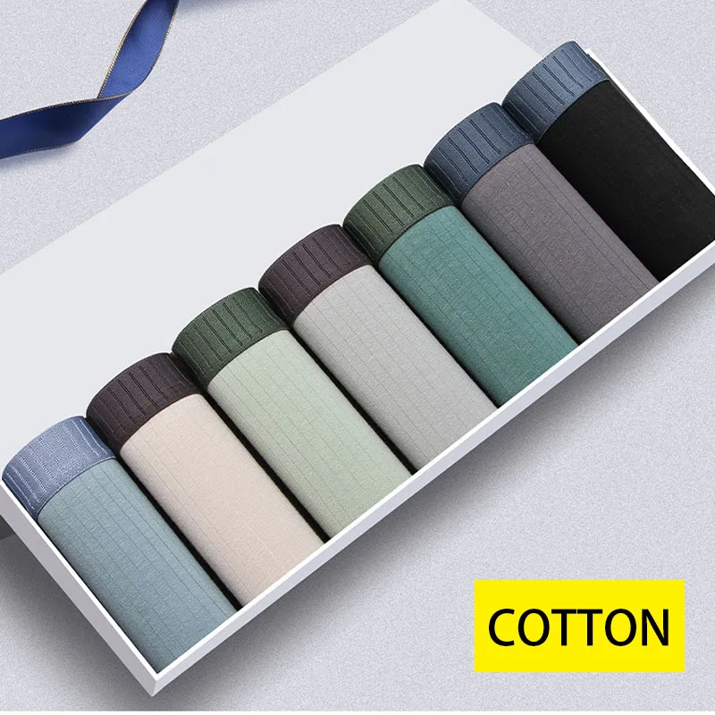 

4 шт./комплект, мужские хлопковые трусы-боксеры