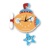 reloj proyecta hora funlife silent clock wall diy cartoon creative ins european style submarine pendulum watch uwc004