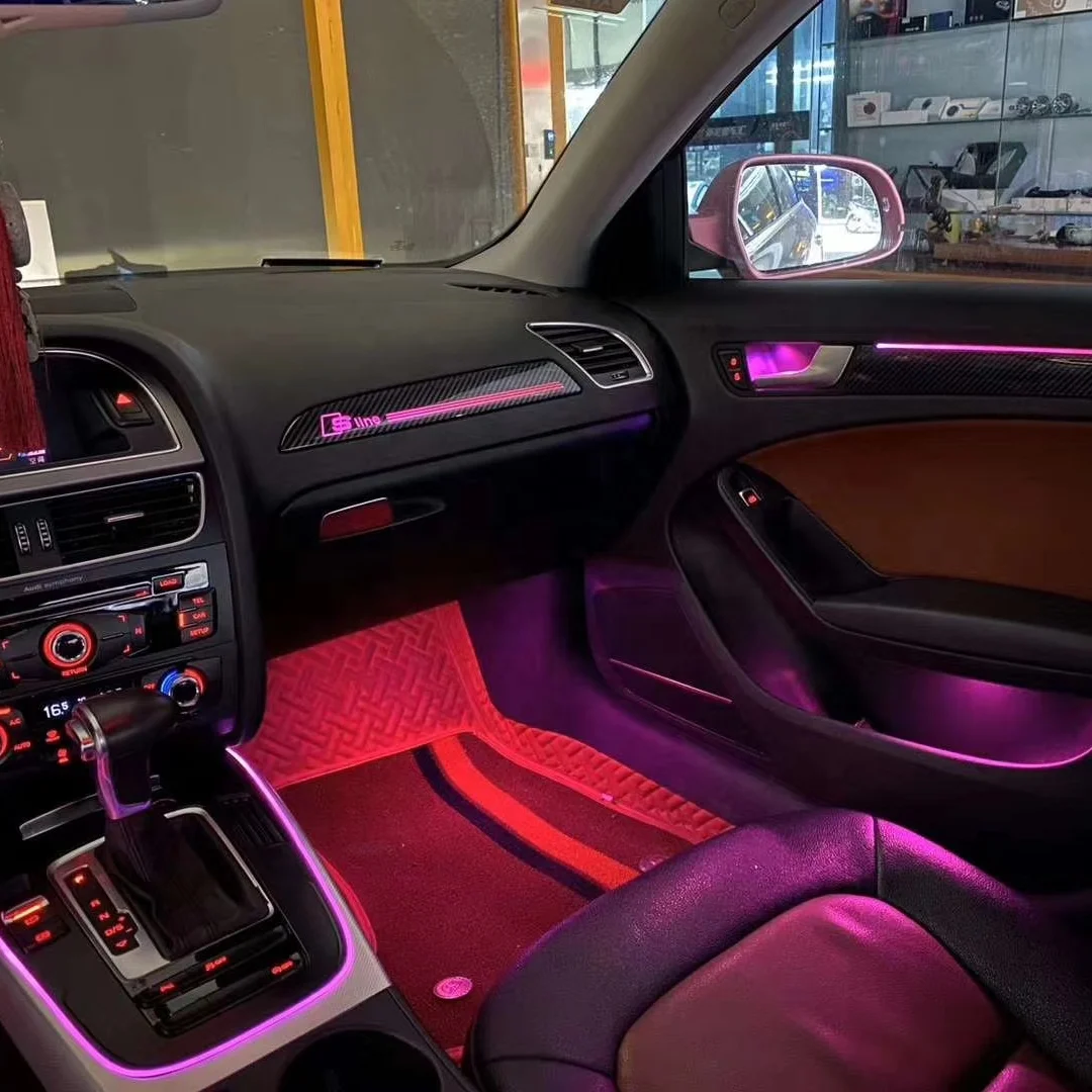 

Автомобильная светодиодсветильник освещения, автомобильный атмосферный свет, автомобильный окружающий свет для Audi A4, короткого типа