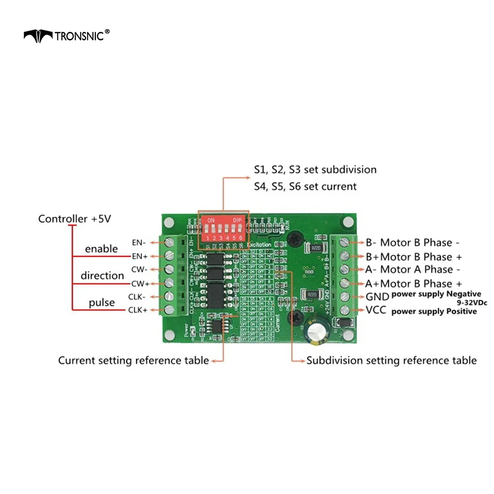 TB6560 TB6600 Модернизированный 3A 32-раздел 4257 Драйвер шагового двигателя Плата