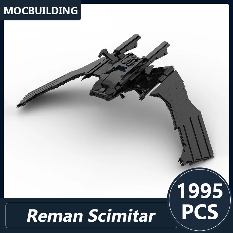 

Конструктор Reman Warbird Scimitar, модель Moc, конструктор «сделай сам», сборные кирпичи, серия космоса, креативные игрушки с дисплеем, детские подарки, 1995 шт.