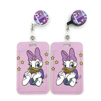 daisy donald duck fashion women card holder lanyard colorful retractable badge reel nurse doctor student card clips badge holder