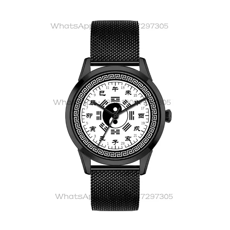 Фото Двенадцатичасовые/24-часовые водонепроницаемые кварцевые часы Guofeng из нержавеющей стали для мужчин и женщин №3