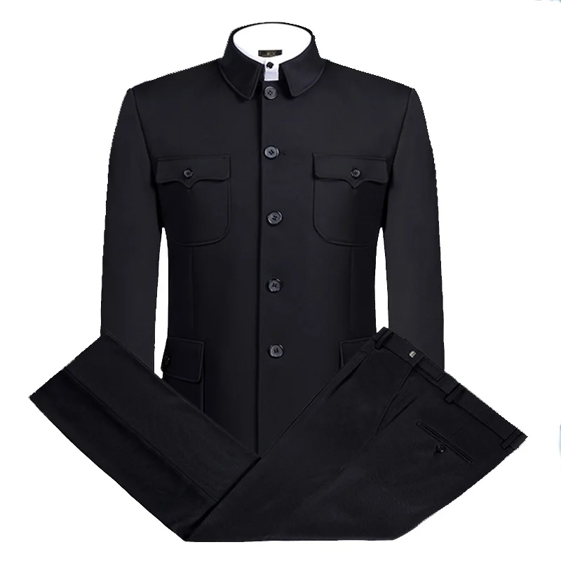 Мужская одежда для пожилых мужчин мужская куртка пальто костюм дедушки Мао отца