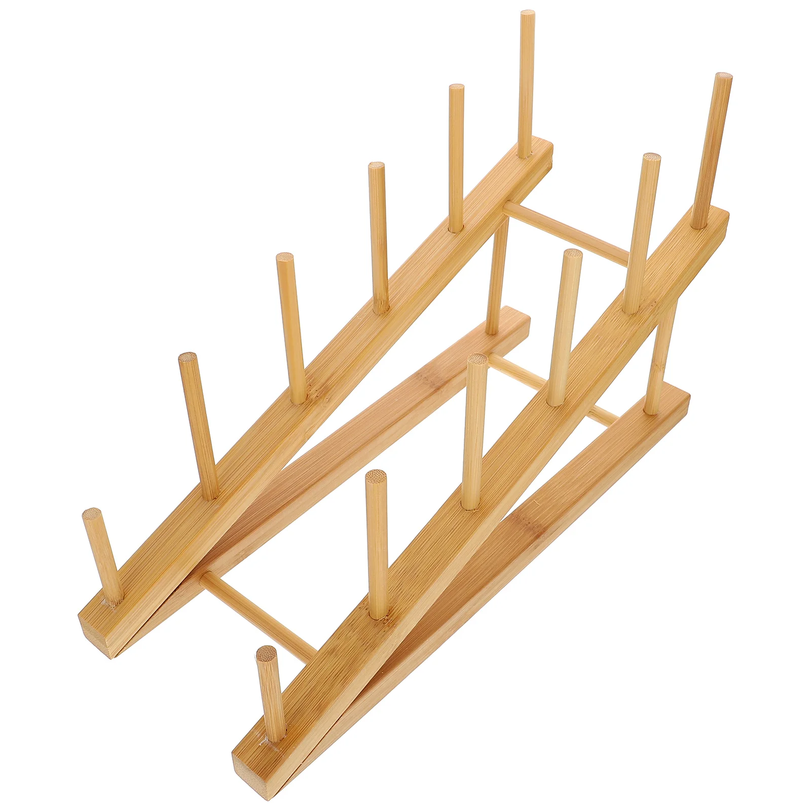 

Dish Drainer Bamboo Draining Rack Plate Storage Kitchen Gadget Accessory Drying Folding Shelf