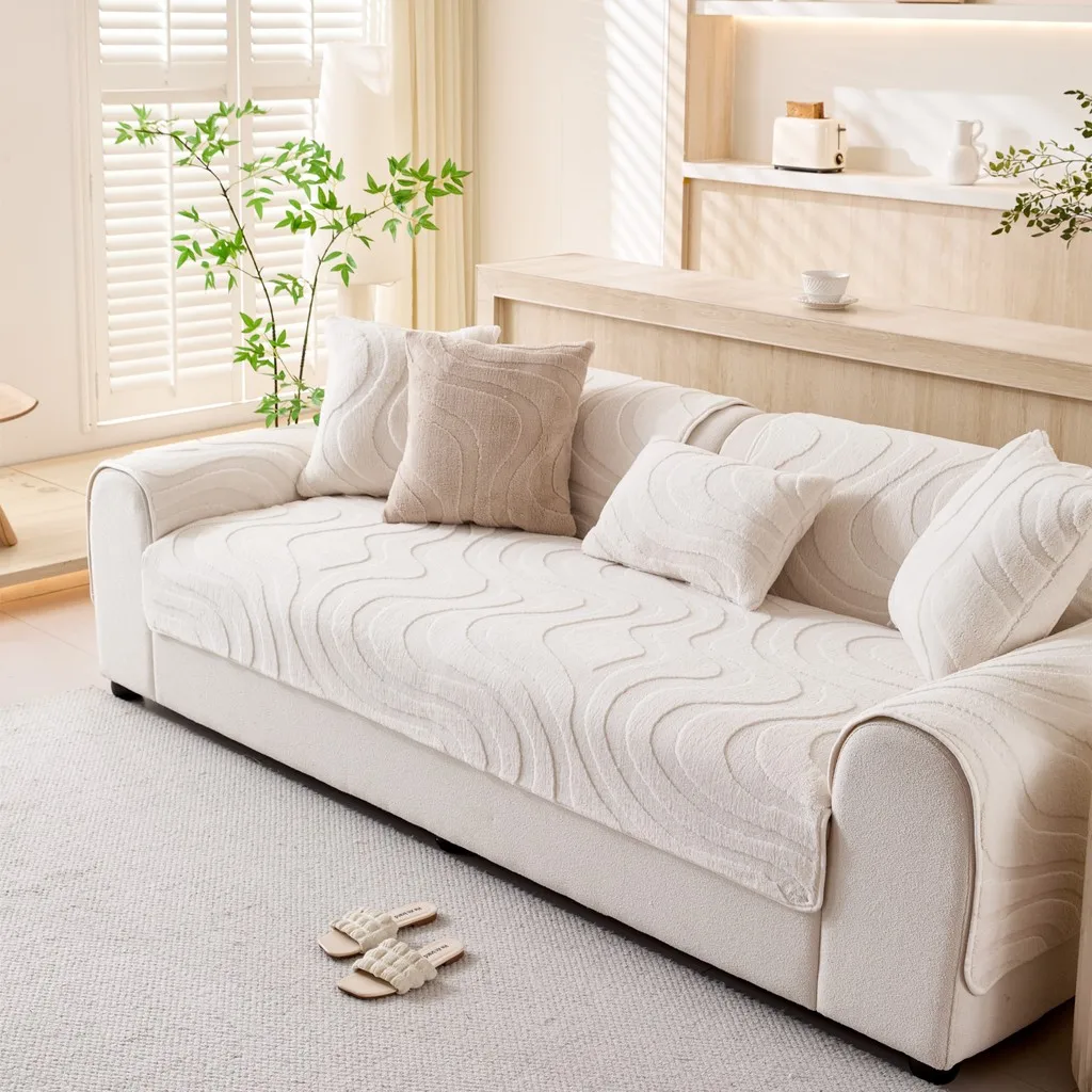 

Чехол Для Дивана Из Полиэстера, Машинная Стирка, Однотонный, Нескользящий, Универсальный, Для Всех Сезонов, Современный Стиль