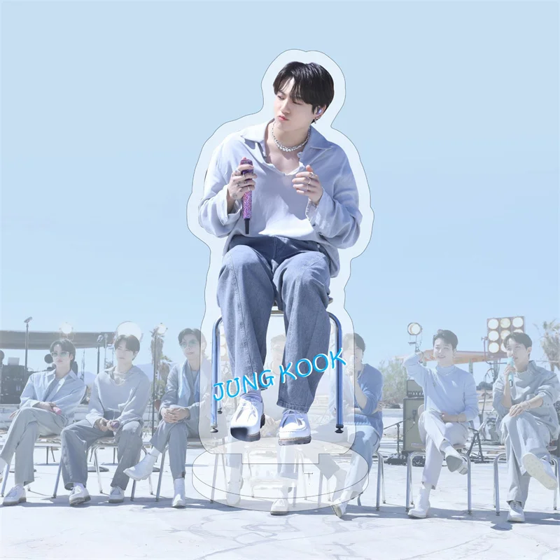 Фото Подставка Kpop для мальчиков, акриловая, прозрачная, для вентиляторов №2