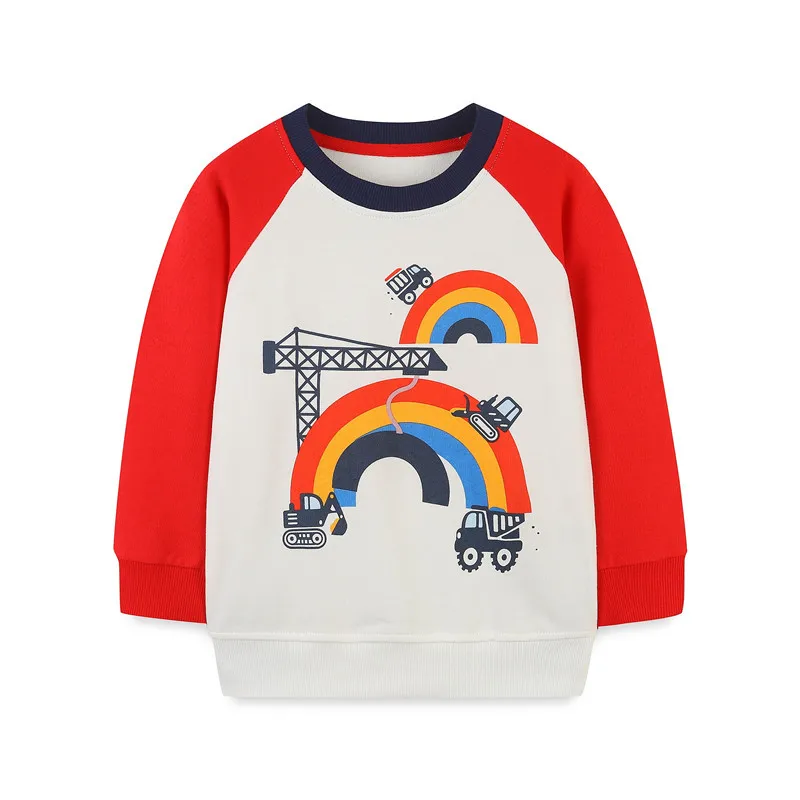 

Детский хлопковый свитшот с длинным рукавом, с мультяшным принтом