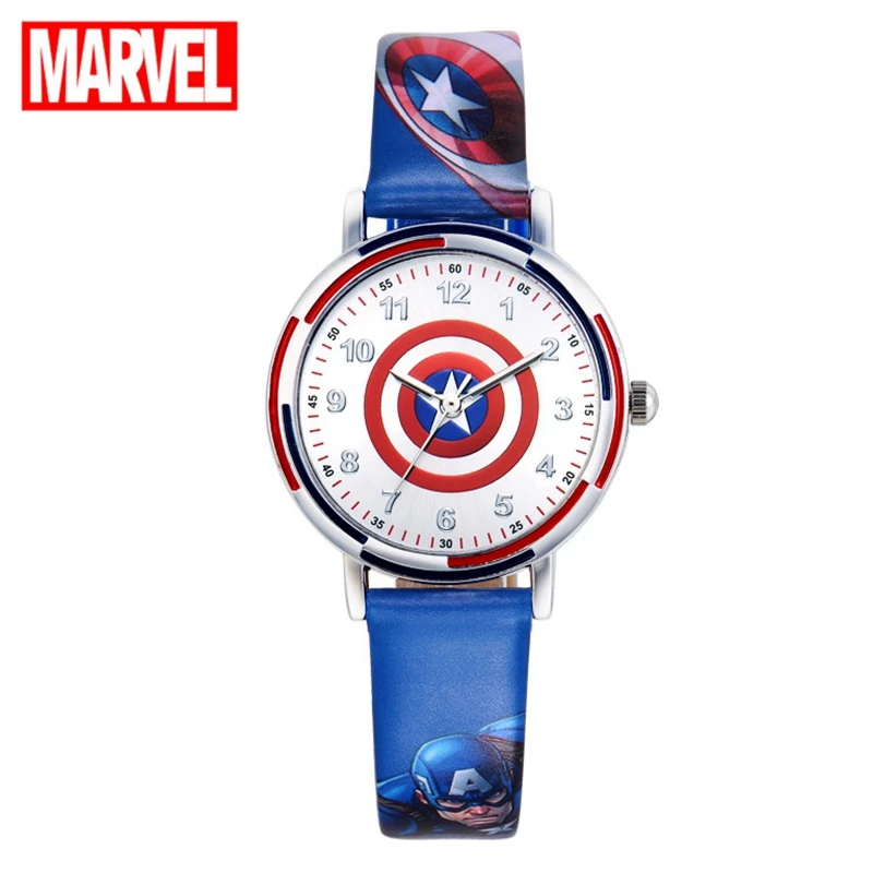 Marvel Avengers Boys Super Hero Dream Fashion Quartz Watches Young Men Student Clock Gift Kids Strap Hour Child Cool Time Teen