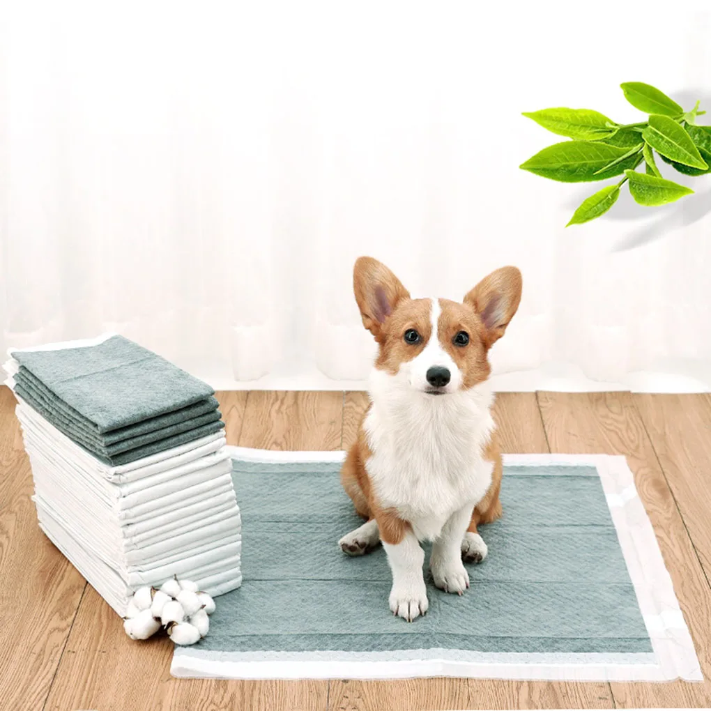 

Odor-control Bamboo Carbon Pet Pee Training Underpad Pet Pee Absorbent Odor Reducing Disposable Pad