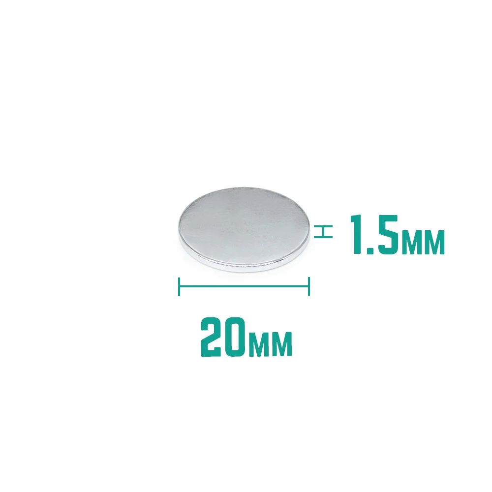 

5/10/20/50/100PCS 20x1.5 mm Thin Round Powerful Strong Magnetic Magnets 20x1.5mm Neodymium Disc Magnets 20*1.5 Rare Earth Magnet
