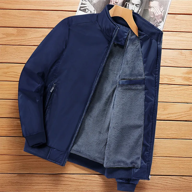 

Men's Thermal Jacket Business Casual Loose Coat Plush Coat