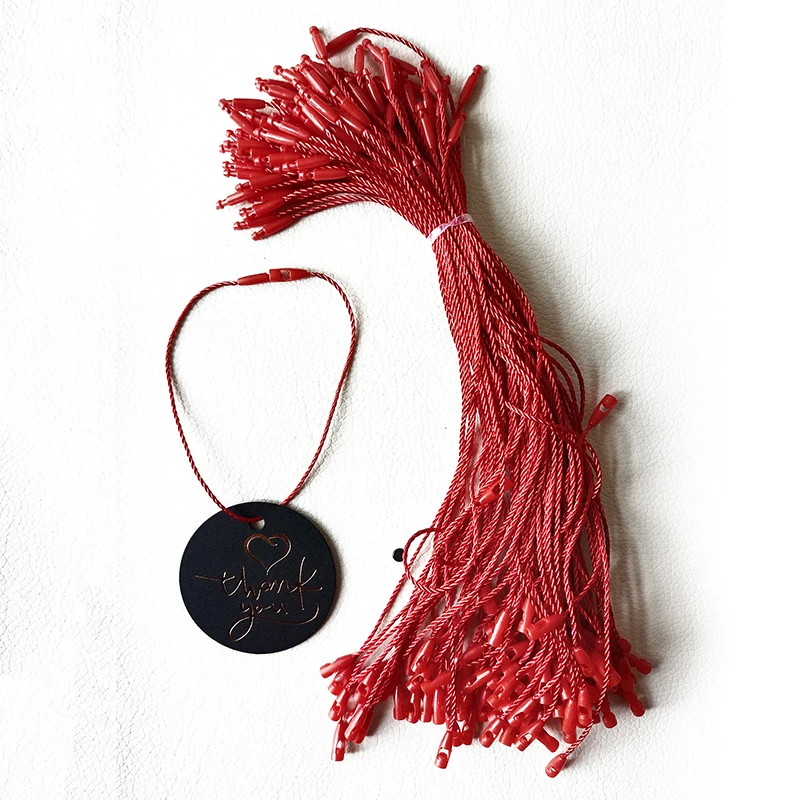 100 шт./компл. этикетки для одежды красная веревка 20 см бирки замки сумок игрушки