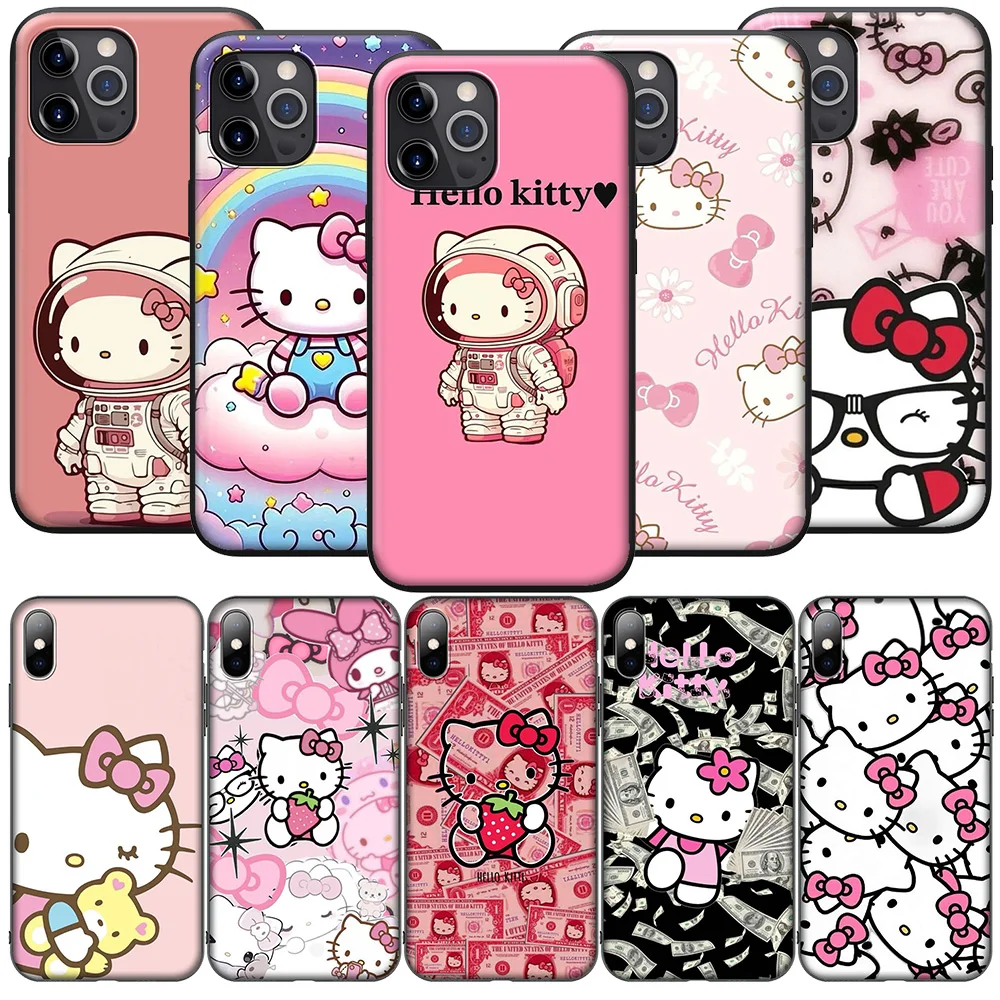 Модный чехол для телефона Hello Kitty Xiaomi POCO M6 M5 M4 F5 X6 C65 C55 C50 C51 C40 X4 Pro