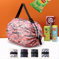 foldable portable large capacity shopping bags travel multifunctional shoulder bag supermarket eco friendly storage organizer