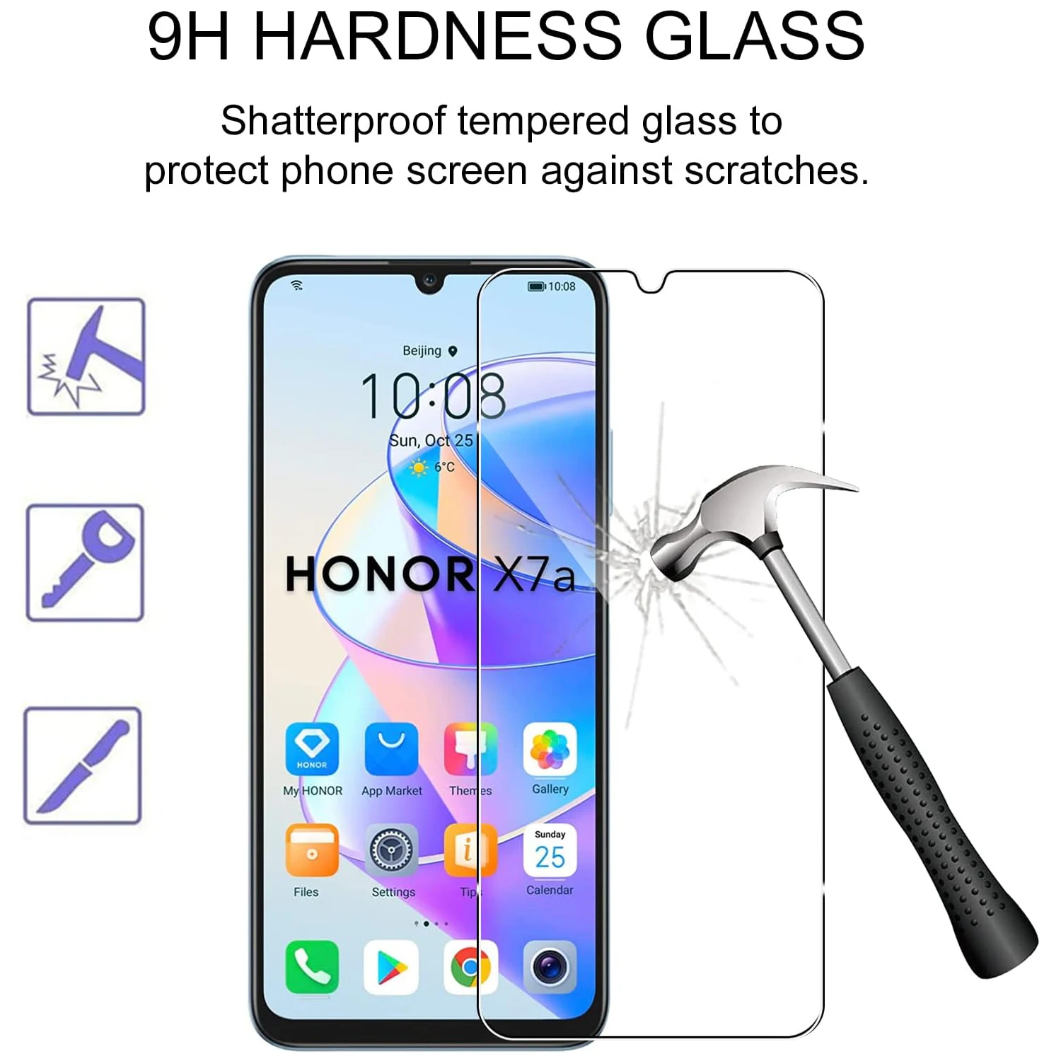 2 шт./4 шт. закаленное стекло для Honor X7 X7a Защитная стеклянная пленка экрана