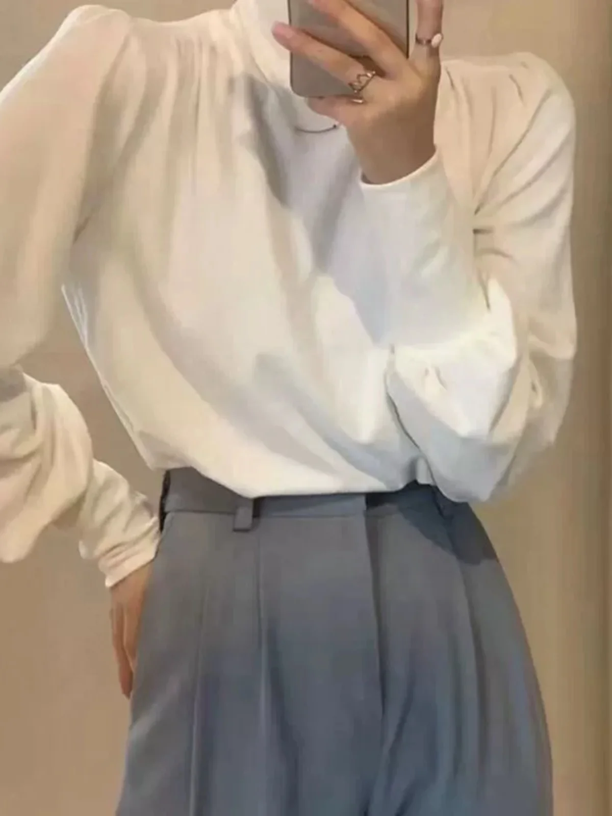 Очень большая рубашка с толстым дном весом 50 00 кг женская осенне-зимняя для