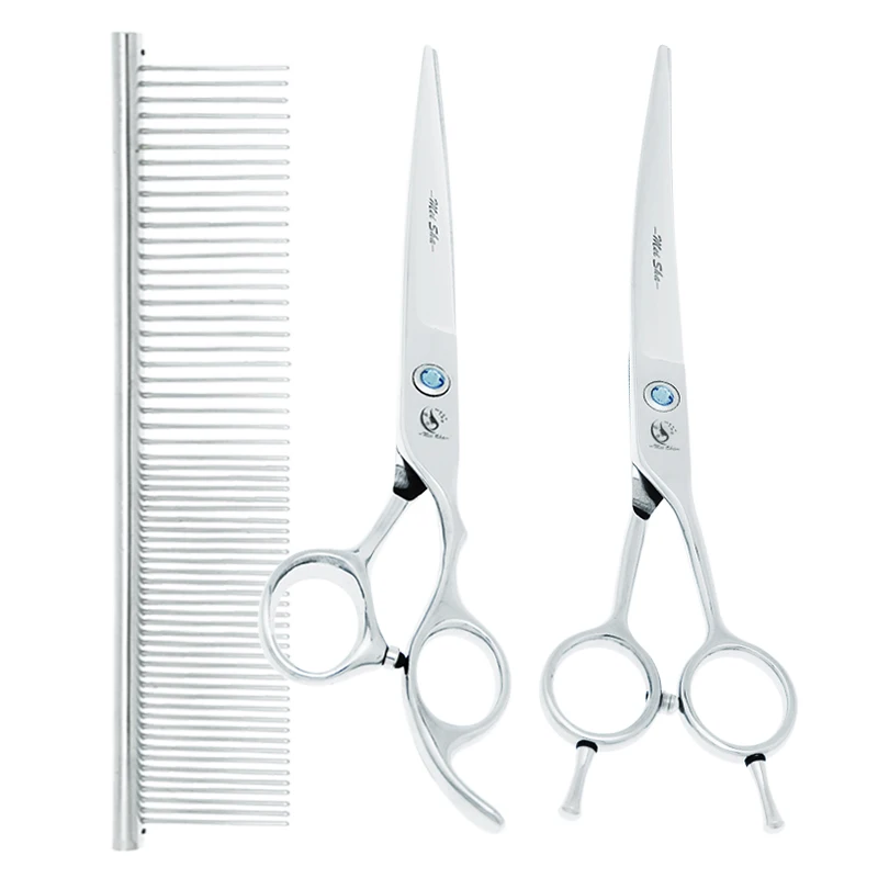 

Ножницы Meisha с острым лезвием 7 дюймов для груминга домашних животных, ножницы для прямого и изогнутого резки собак, ножницы для филировки ко...