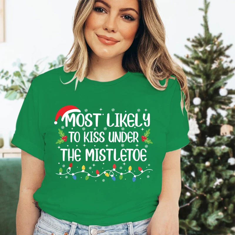 Одинаковые комплекты для всей семьи футболка рождественской вечеринки