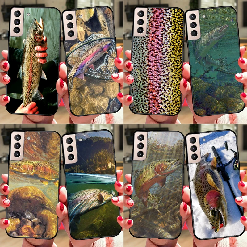 Rainbow Trout Fishing Skin Case For Samsung Galaxy S20 FE S21 Ultra S8 S9 S10 Note 10 Plus Note 20 S22 Ultra Cover