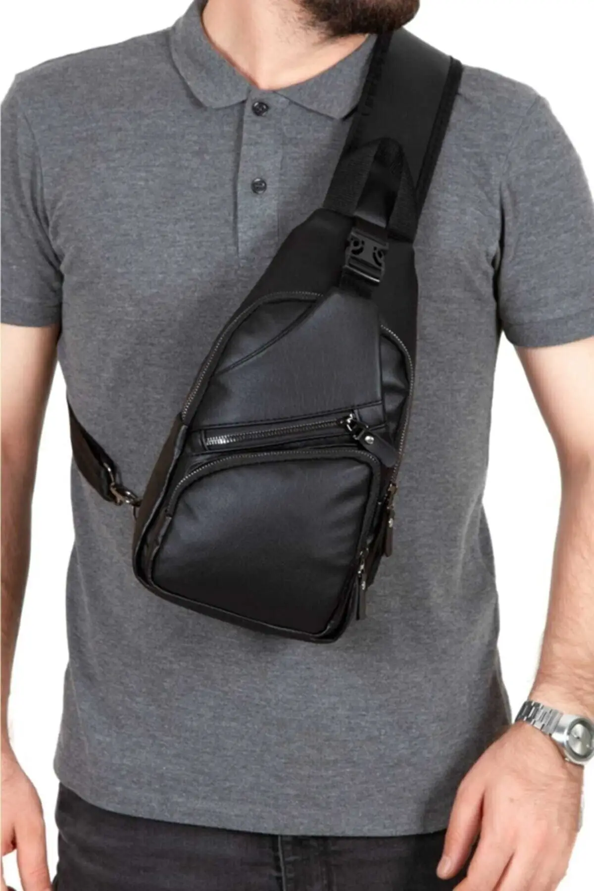 

Кожаная Дорожная сумка унисекс с выходом Usb для наушников