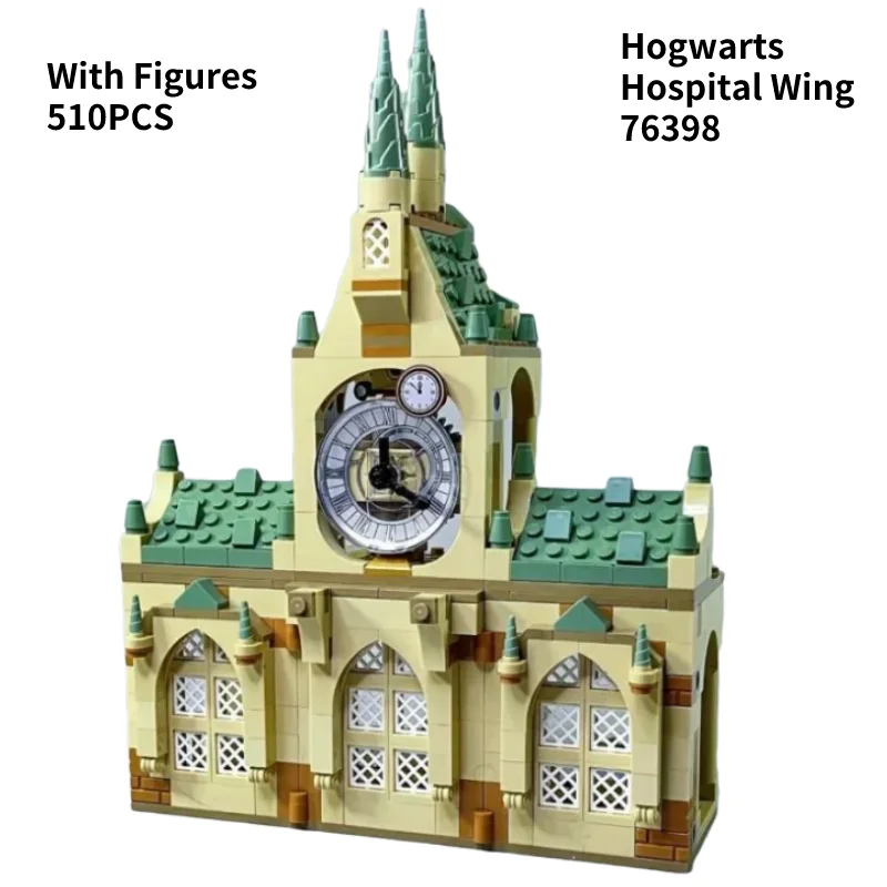 

510PCS Magic World of Wizards School Hospital Wing 76398 Potter Magical Movies Model Building Blocks for Children's Gifts