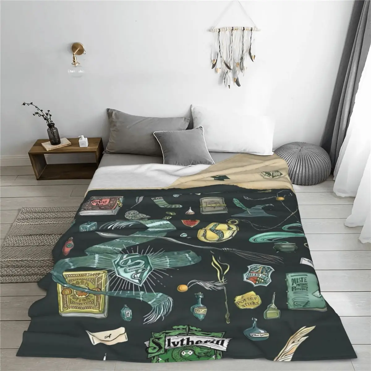 Мягкое теплое одеяло Harrys Potters дорожное плюшевое удобное домашнее декоративное