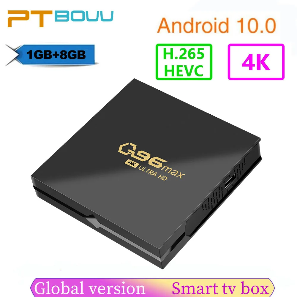 

Q96 MAX Smart TV Box Android 10.0 Amlogic S905L Quad Core 2.4G WIFI 4K Set Top Box Media Player H.265 Home Theater