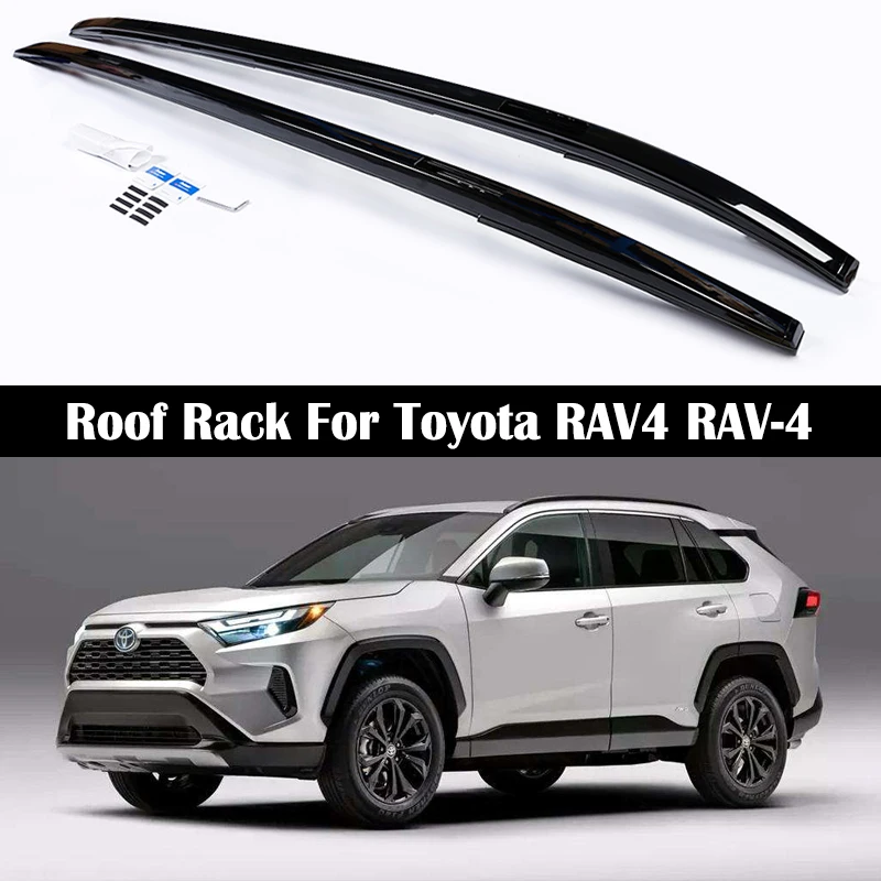 

OEM Стиль багажник на крышу для Toyota RAV4 RAV-4 2019-2022 рельсы бар багажника рейки верхняя поперечная рейка коробки из алюминиевого сплава