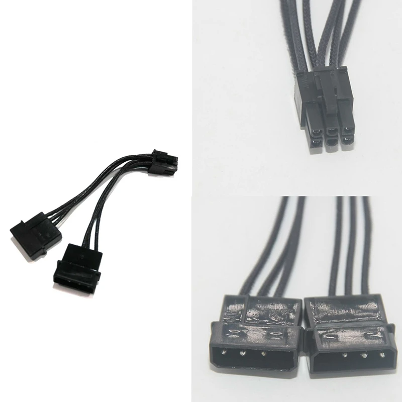 

Двойной кабель адаптера питания Molex 4-Pin To 6 Pin PCI-E для видеокарты