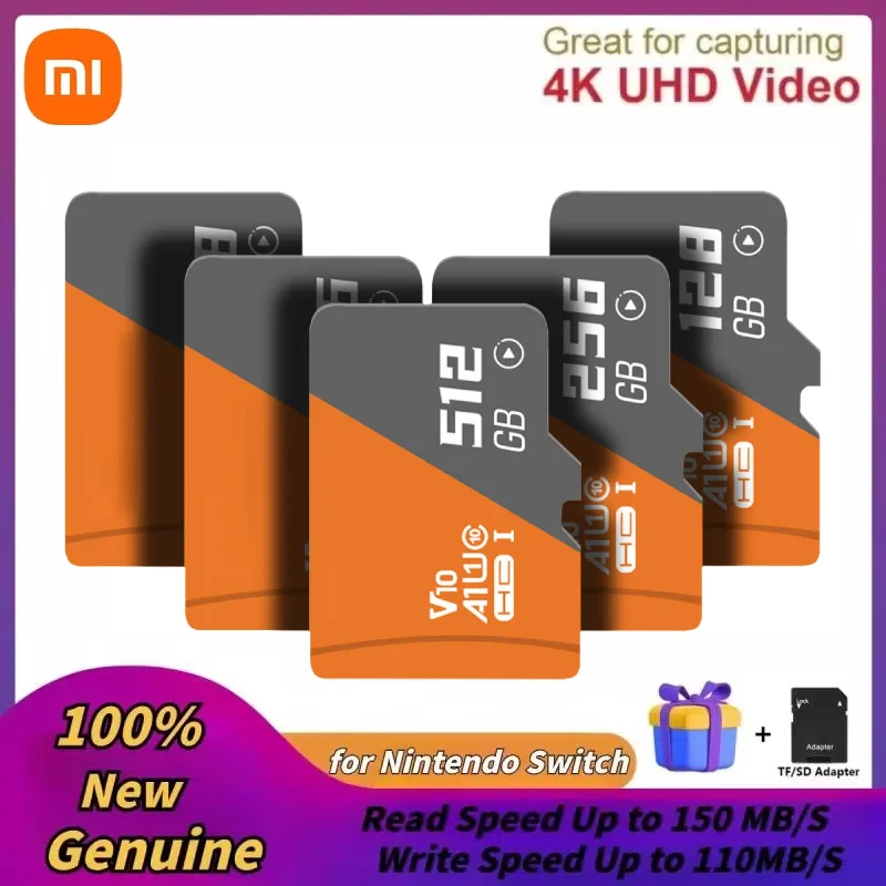 Xiaomi 2TB SD Card 128GB To U3 Micro TF 1TB V30 4K Full HD Memory 512GB 256GB For Phone/Nintendo Switch