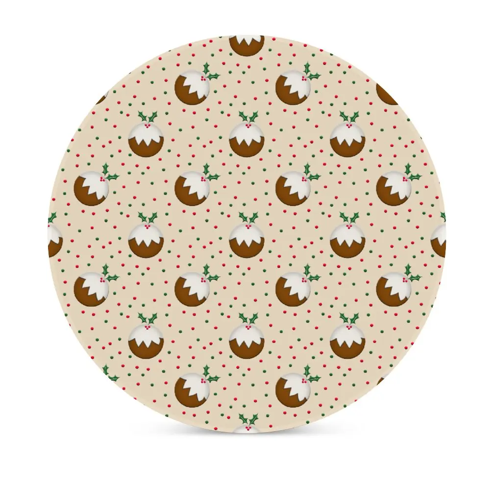 

6PCS Round Coasters Absorbent Ceramic With Cork Backing Cup Mat Pad For Drinks