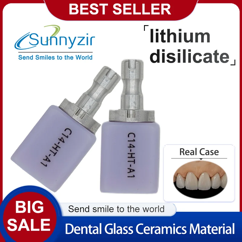 

Sunnyzir HT/LT CAD CAM Emax Dental Lithium Disilicate Glass Ceramic Blocks for Sirona Cerec In Dental Lab C14 Chair Side Blanks
