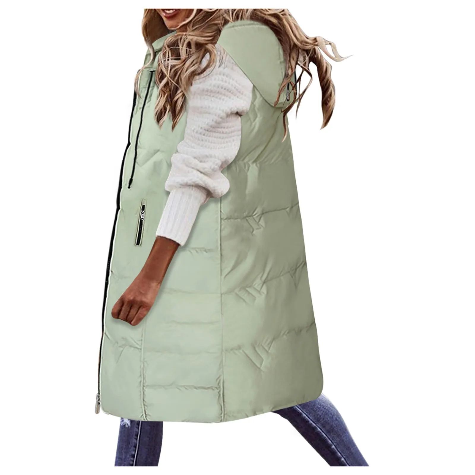 

Ladies Autumn And Winter Solid Color Fleece Lined Ski Jacket Women Button up Your Overcoat Fleece Swing Coat in Women