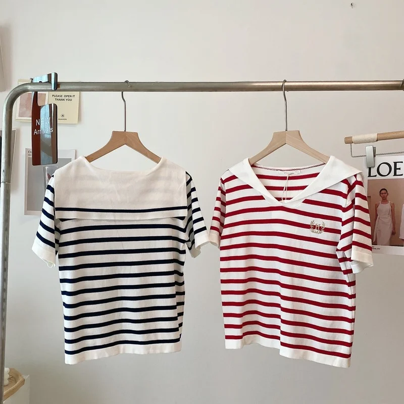 Женская одежда Y2k Harajuku футболка из вискозы с графическим принтом матросский