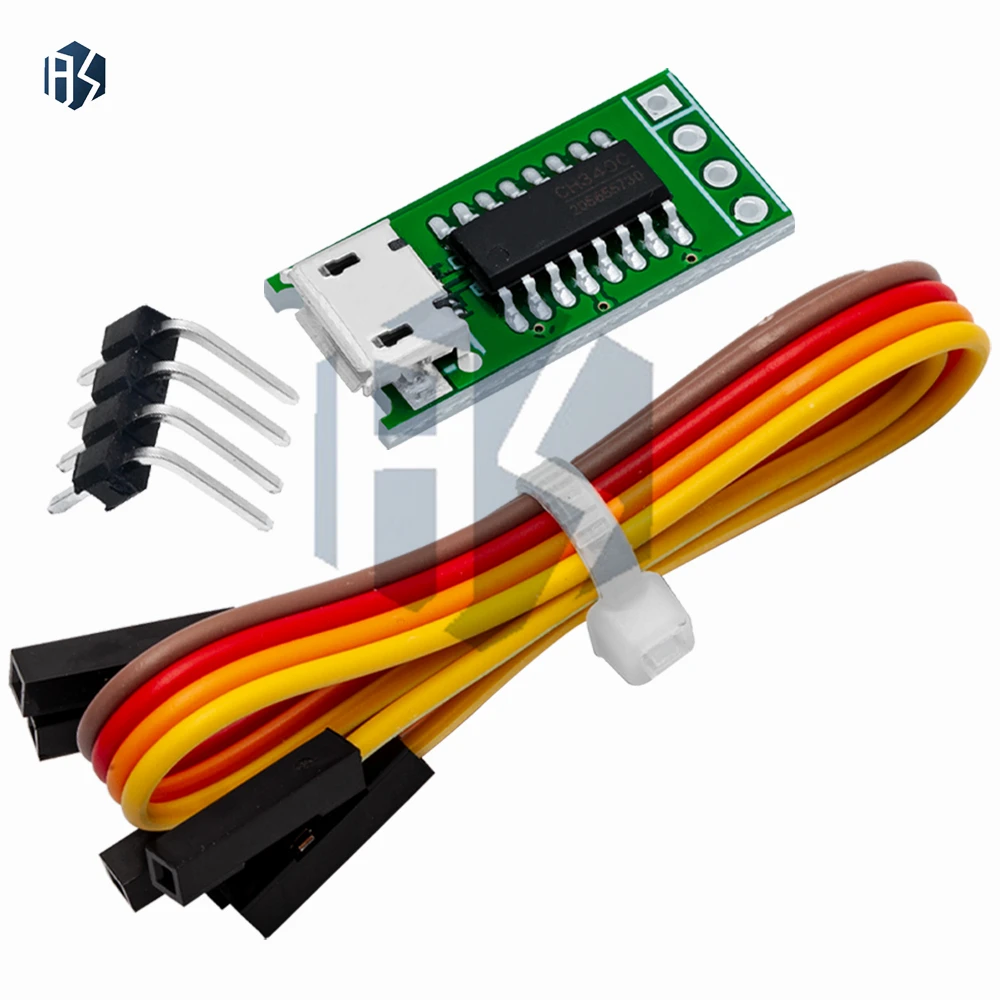 Фото CH340C Micro USB to TTL Последовательный порт ISP Модуль загрузки 5 В/3,3 В 500 мА Замените CP2102 CH340G CH340T для STM32 51 с линией DuPont №3