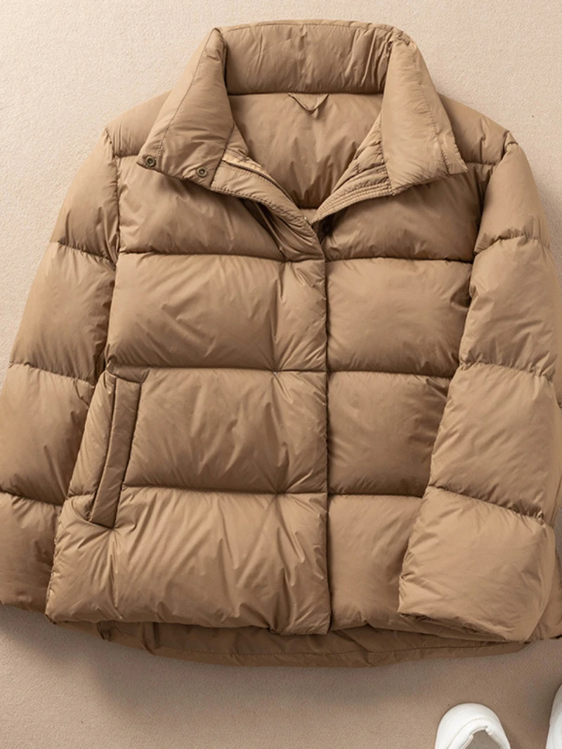 Short Down Jacket Women New Winter Coat Autumn and Winter Casual Stand Collar Coat for Warmth