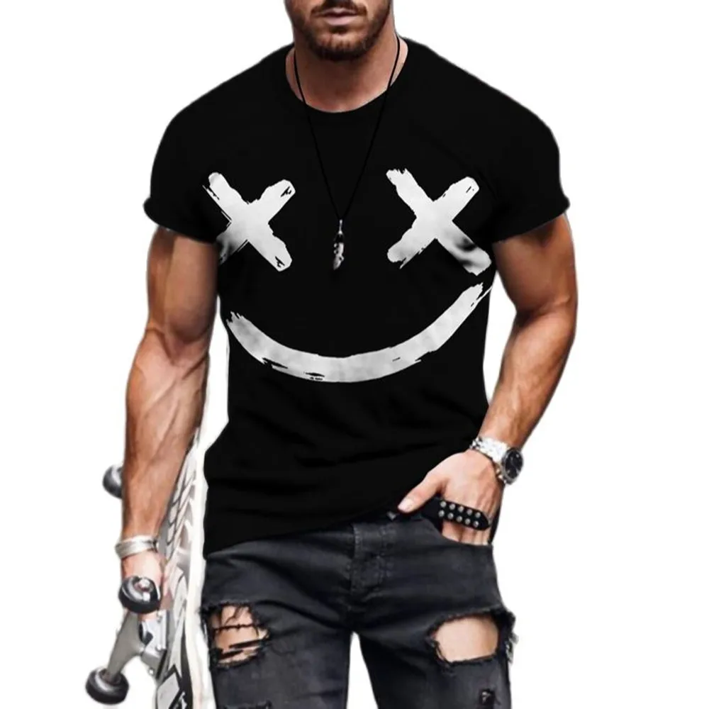 

Summer 3D Animal Print Men's T-shirt Casual Sweat Absorption Breathable O Neck Short Sleeve Loose Oversized T-shirt Men Clothing