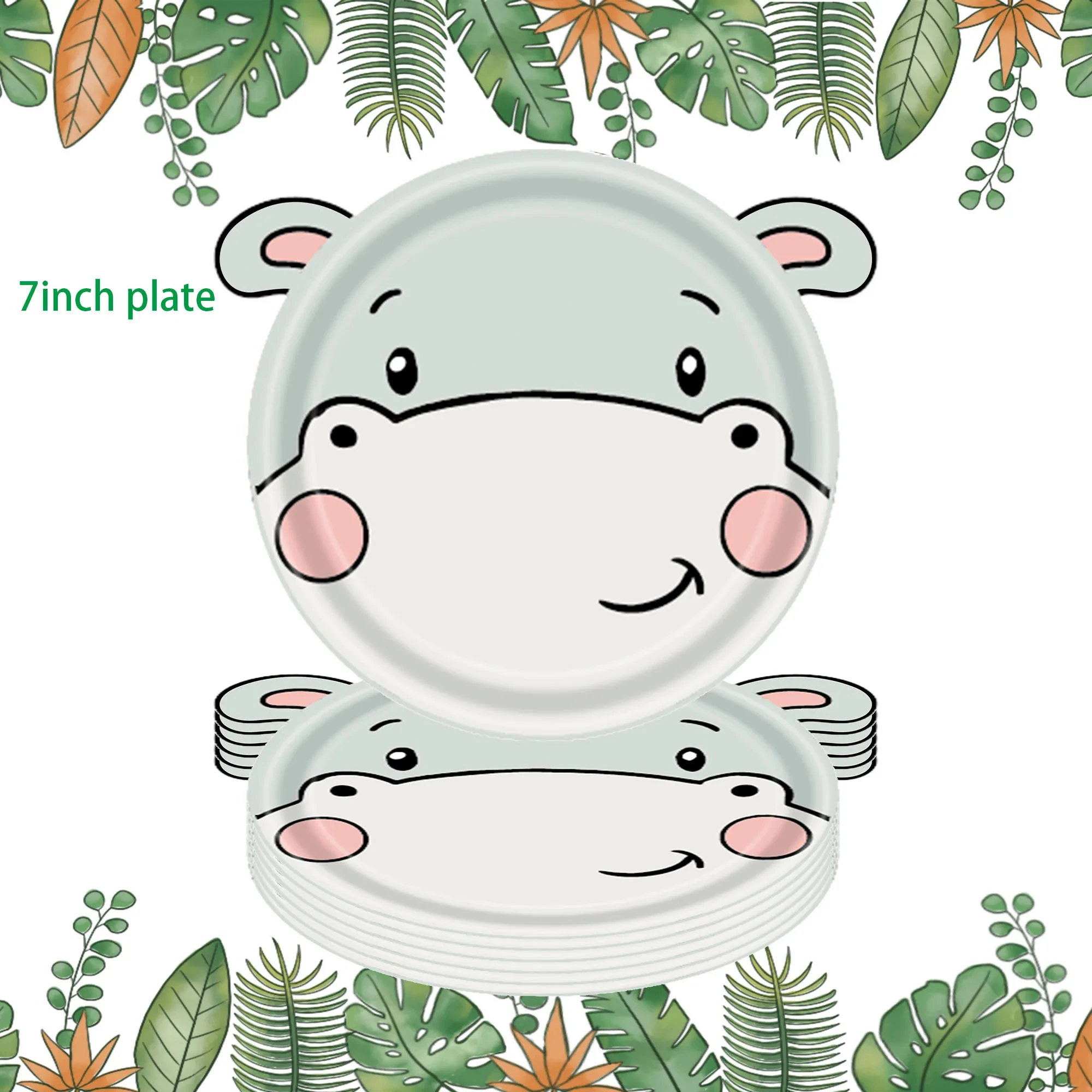 Сафари в джунглях украшение на день рождения с животными 1-й дикая посуда для