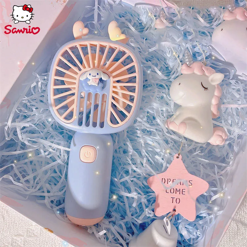 

Sanrio Cinnamoroll Cartoon Kawaii Cute High Value Handheld Small Fan Girl Heart Birthday Present Practical Small Fan