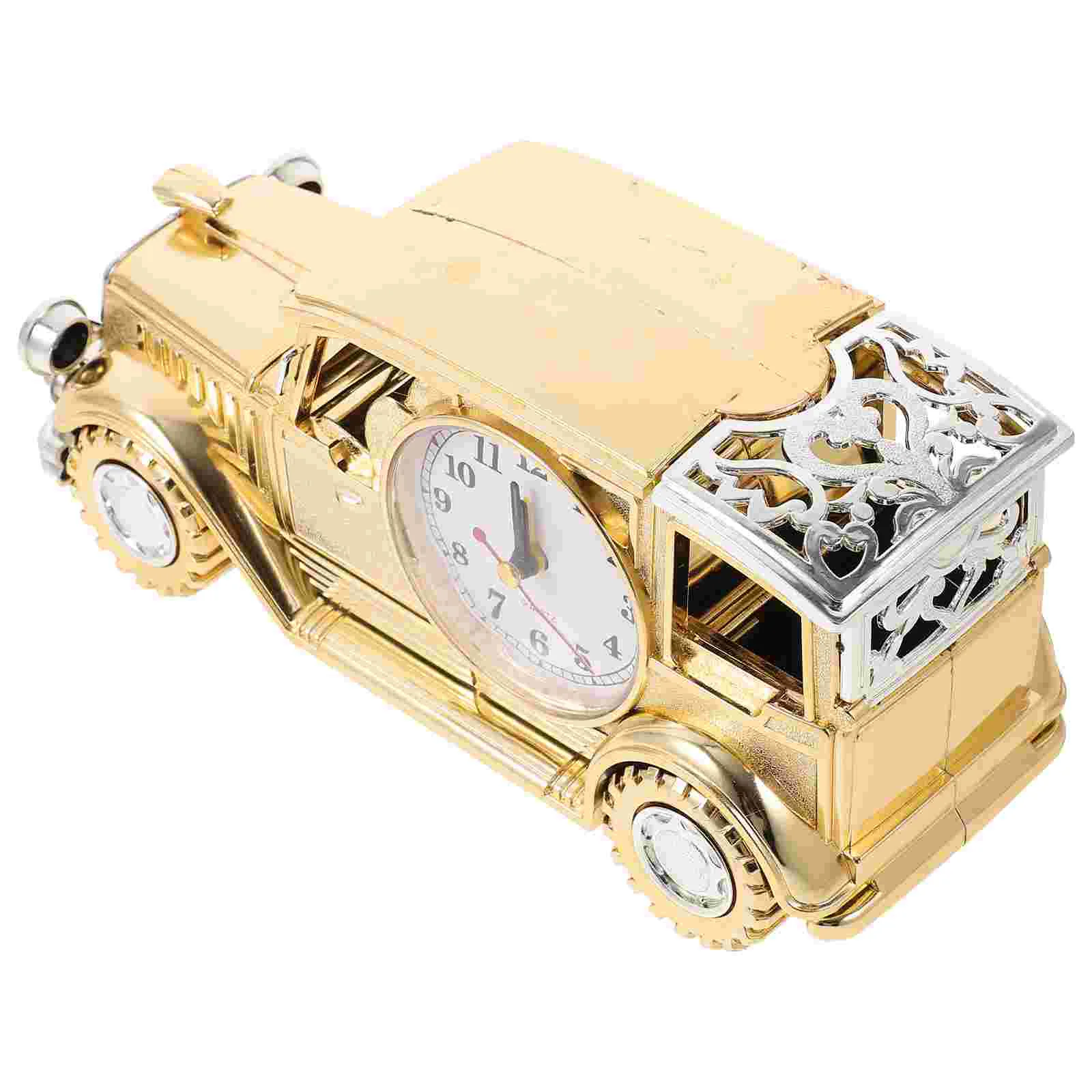 

Classic Car Alarm Clock European Home Ornament Ornaments Bedside Decor Artistic Clocks Vintage