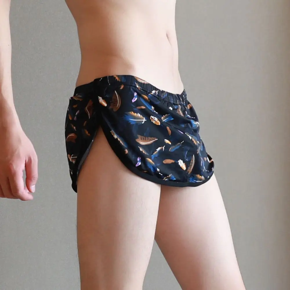 

Men'S Underwear Printed Boxer Shorts Low Rise Arro Pants Two-Piece Home Underwear Flat Corner Pants Four Corner Underpants