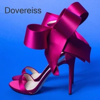 dovereiss 2022 fashion clear heels stilettos heels sandals womens shoes summer new mature sexy consice big size 41 42 43 44 45