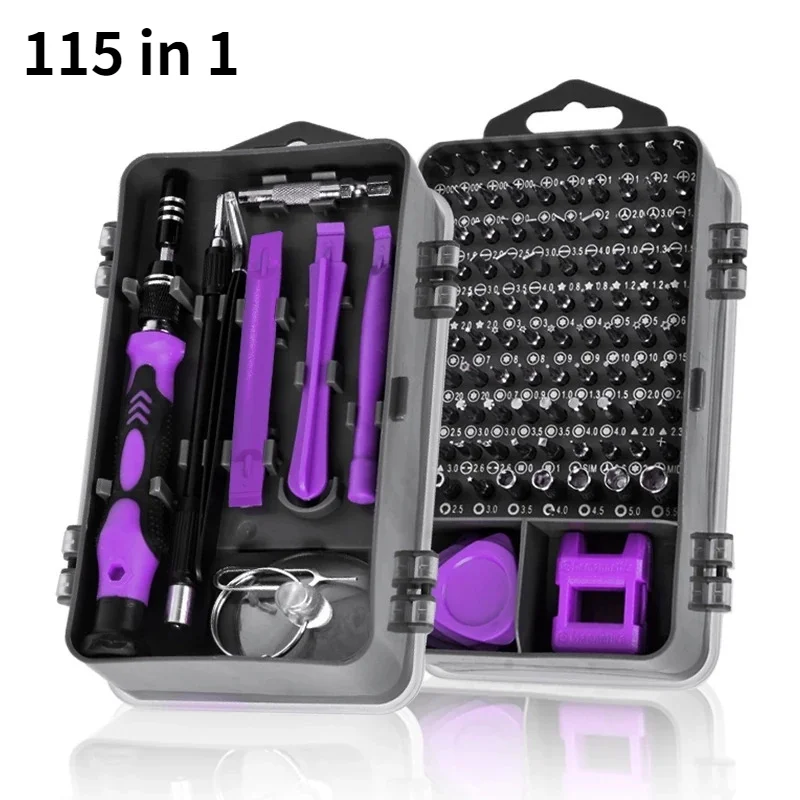 

115 In 1 Mini Screwdriver Set of Screw Driver Bit Set Precision Set For Laptops Phone Watch Tablet Electronic Device Hand Tool