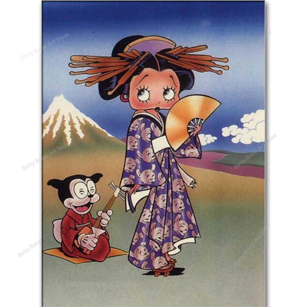 Аниме Декор Бетти боп кукла иллюстрация Бар Кафе винтажный для дома эстетический