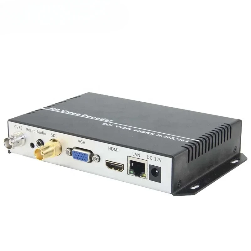 SRT RTMP RTSP 4K H265 HEVC H.264 UHD SDI Беспроводной видеодекодер VGA IP-HD MI CVBS Низкая антензия