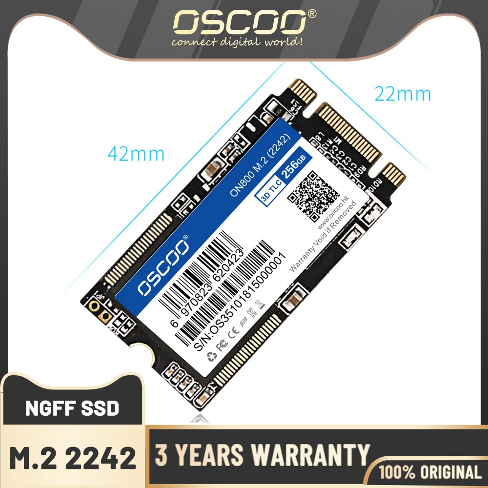 Твердотельный накопитель OSCOO SSD M2 2242 NGFF M2 16 ГБ 32 ГБ 128 ГБ 256 ГБ 512 ГБ Внутренний твердотельный накопитель для ноутбука настольного сервера